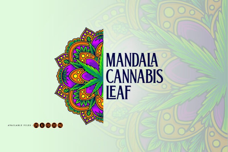 Middle eastern marijuana mandala sacred geometry