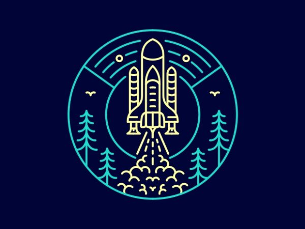 Keep the nature and move to outer space t shirt vector art