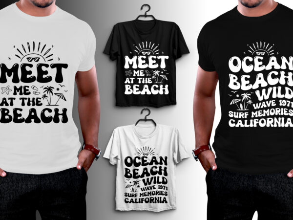 Beach t-shirt design