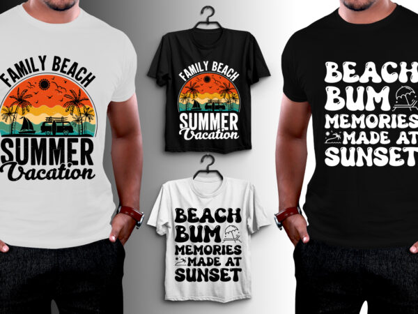 Beach t-shirt design