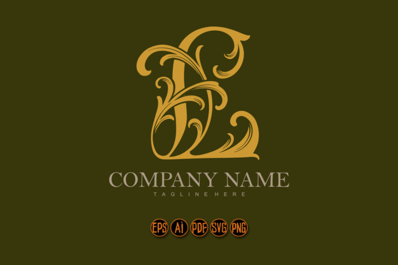 Luxurious L monogram letter stunning logo