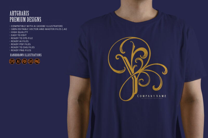 Modern elegance refreshed gold Y lettering monogram logo