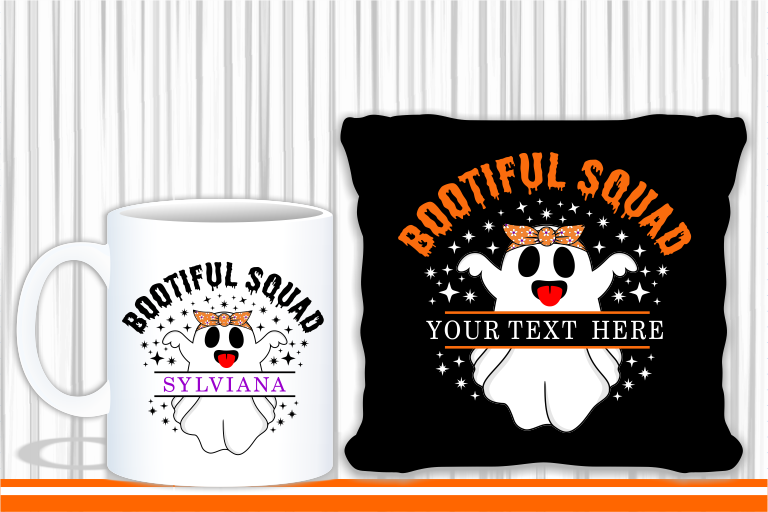 Bootiful Squad, Funny Halloween T shirt SVG Design Vector, Cute Halloween Sublimation Designs