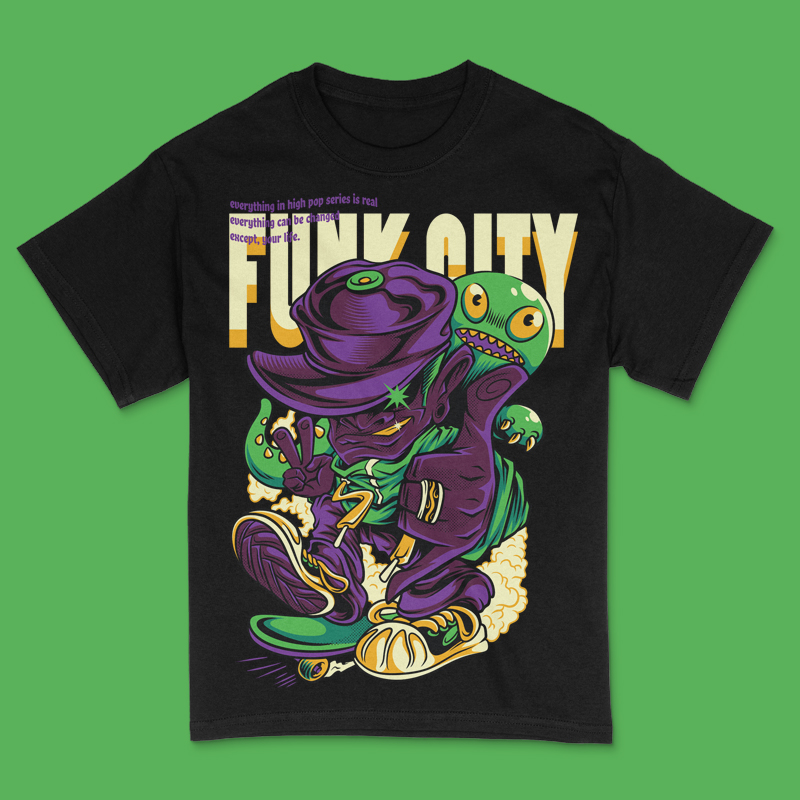 Funk City T-Shirt Design Template