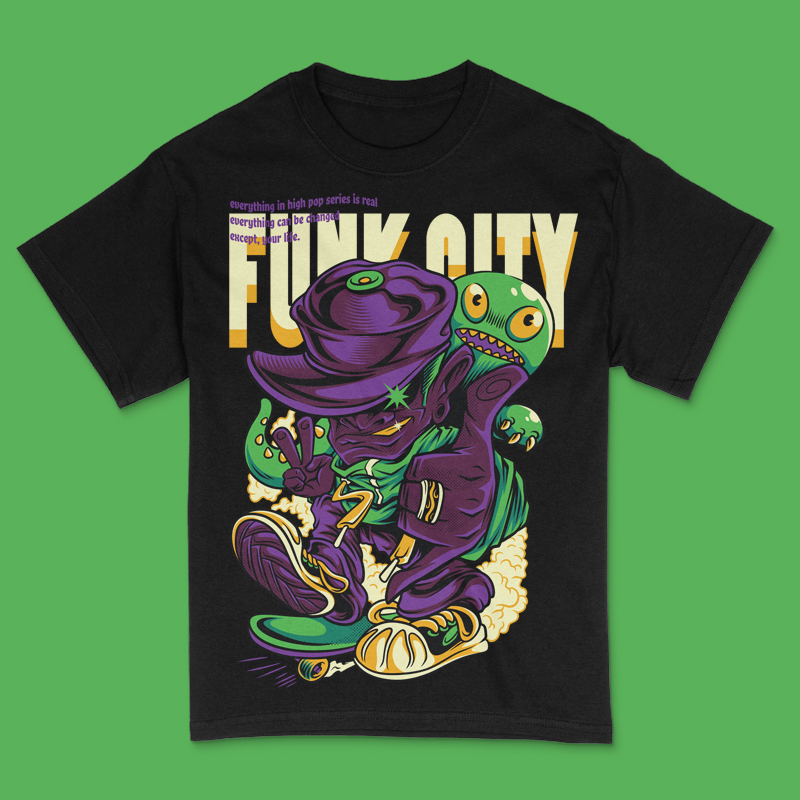 Funk City T-Shirt Design Template