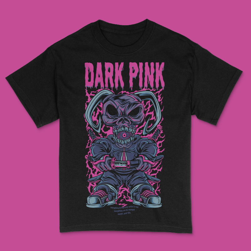 Dark Pink T-Shirt Design Template