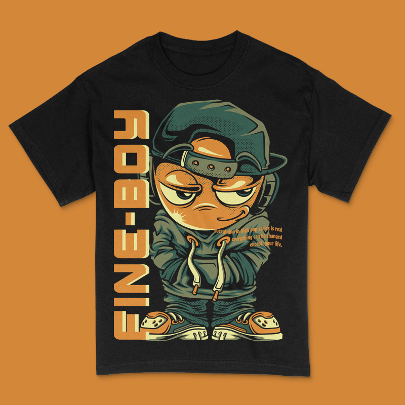 Fine Boy T-Shirt Design Template