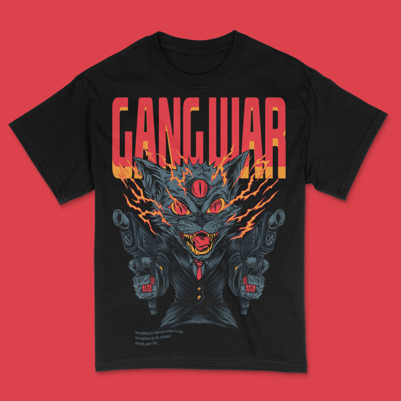 Gang War T-Shirt Design Template