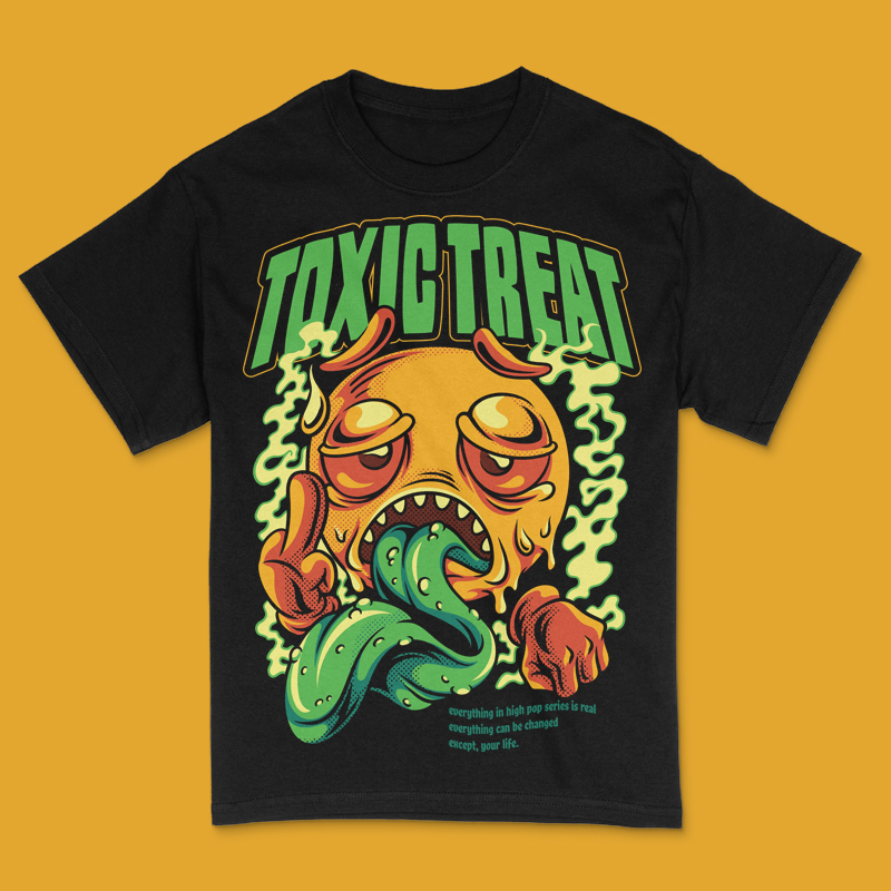 Toxic Treat T-Shirt Design Template