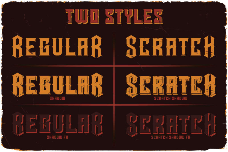 Hell Rider Font and 10 t-shirt designs