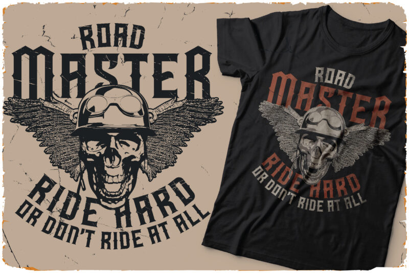 Hell Rider Font and 10 t-shirt designs