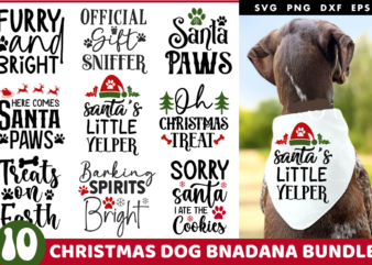 Christmas Dog Bandana Svg Bundle.Christmas Dog tshirt Bundle