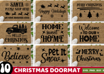 Christmas Doormat Svg Bundle, Christmas tshirt Svg Bundle