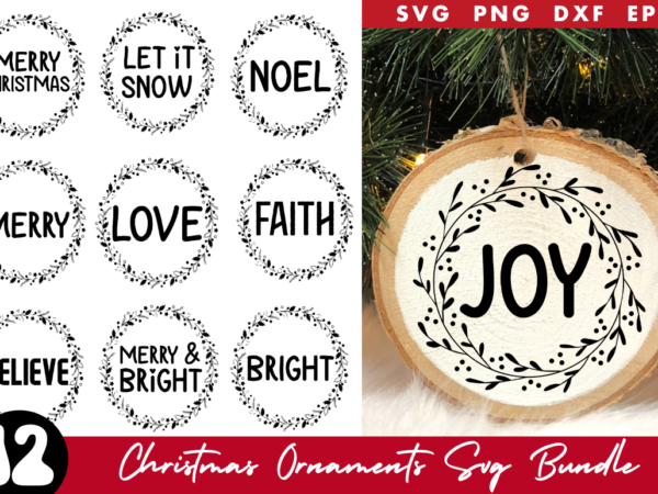 Christmas ornaments svg bundle, christmas t-shirt bundle