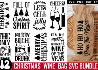 Retro Christmas Svg bundle, Christmas T-shirt Bundle,christmas wine bag