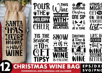 Christmas Wine Bag Svg Bundle,tshirt bundle christmas