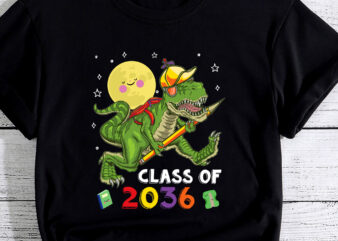 Class Of 2036 Back To School Kindergarten Trex Dinosaur Kids PC