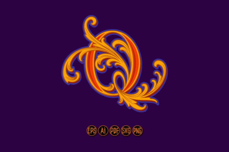Classic beauty vintage gold number 0 monogram letter logo