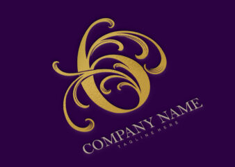 Classic glam luxury number 6 monogram letter logo