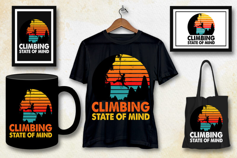 Climbing State of Mind T-Shirt Design