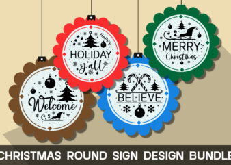 Christmas Round Sign Design Bundle ,Christmas SVG Bundle, Winter svg, Santa SVG, Holiday, Merry Christmas, Christmas Bundle, Funny Christmas Shirt, Cut File Cricut , Funny Christmas SVG Bundle, Christmas sign