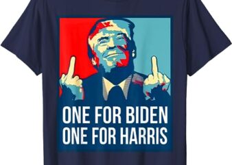 Donald trump middle finger biden harris america republican t-shirt