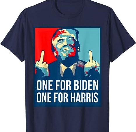 Donald trump middle finger biden harris america republican t-shirt