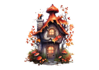 Fairy House Halloween Sublimation t shirt graphic design