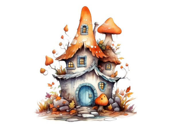 Fairy house halloween sublimation t shirt graphic design