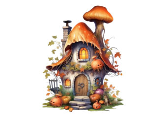 Fairy House Halloween Sublimation png t shirt graphic design