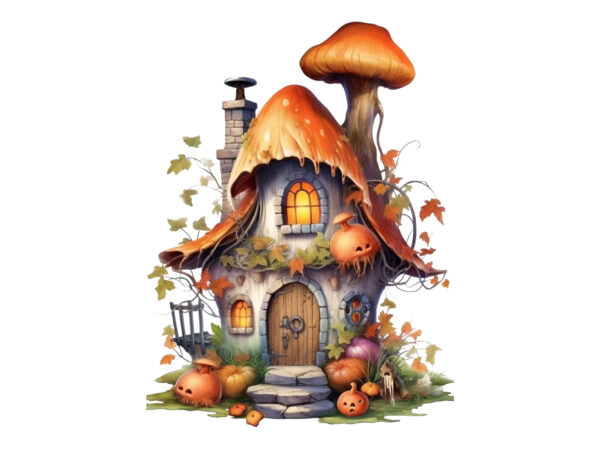 Fairy house halloween sublimation png t shirt graphic design