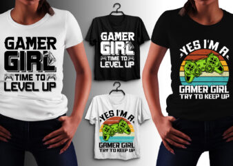 Gamer Girl T-Shirt Design