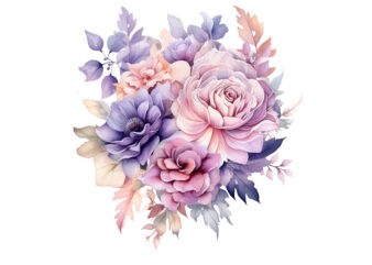Floral Bouquet Watercolor Clipart t shirt graphic design