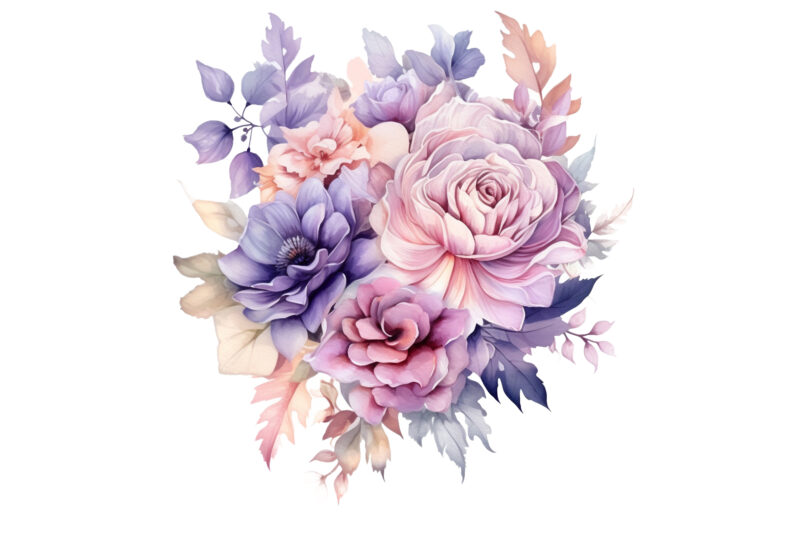 Floral Bouquet Watercolor Clipart
