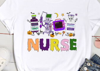 Halloween Nurse Shirt Icu Nicu Nurse Er Rn Picu Nursing PC