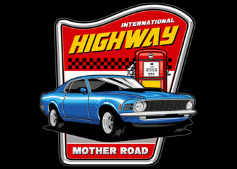 Highway graphic t shirt