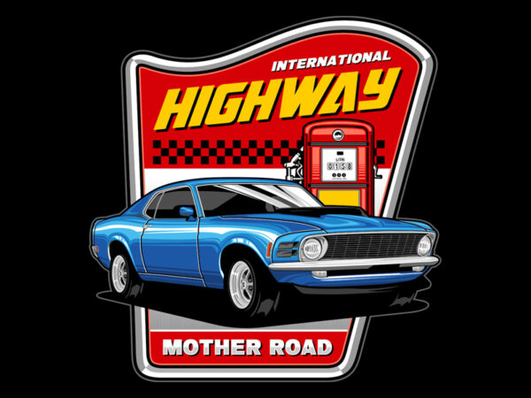 Highway graphic t shirt