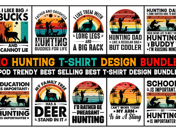 Hunting t-shirt design bundle