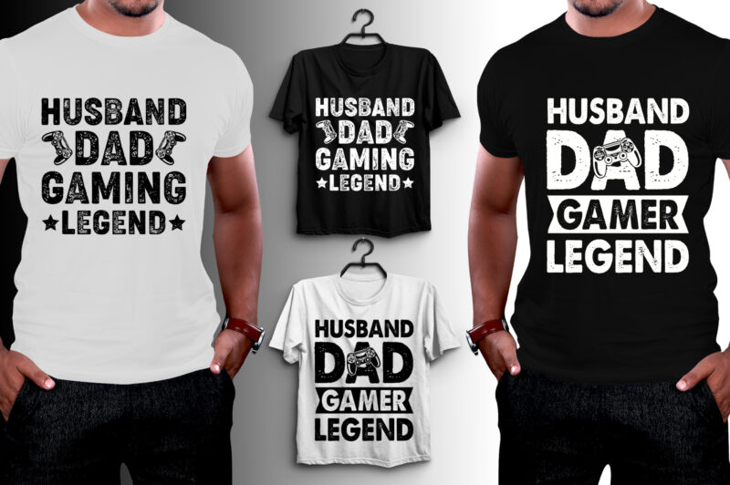 Husband Dad Gamer Legend T-Shirt Design