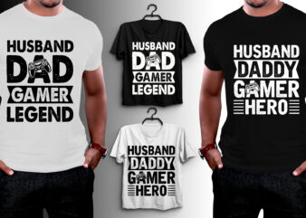 Husband Dad Gamer T-Shirt Design