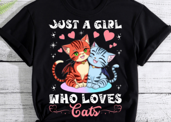 Just A Girl Who Loves Cats Cute Cat Lover PC vector clipart