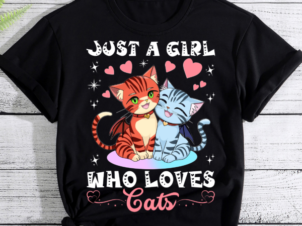 Just a girl who loves cats cute cat lover pc vector clipart