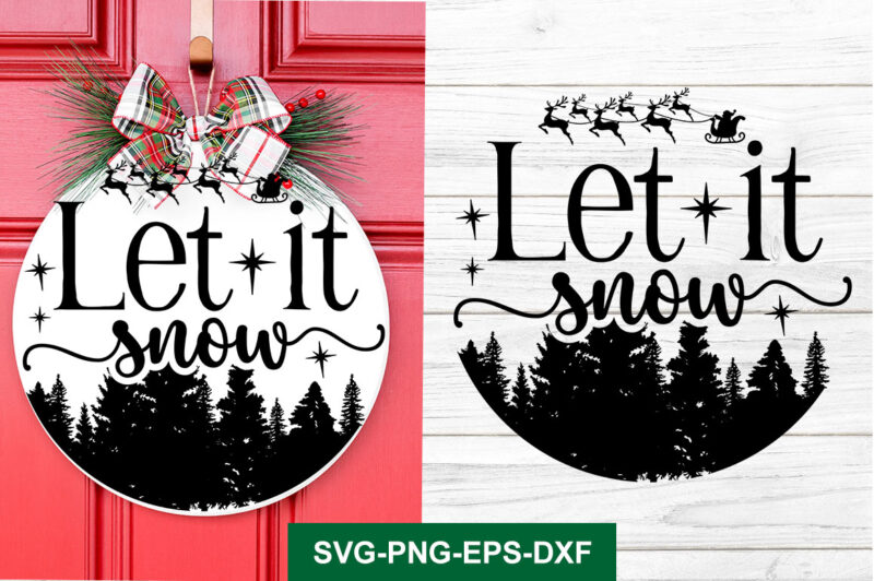 Christmas Round Sign SVG Bundle