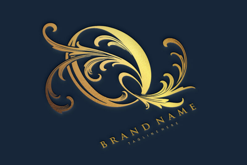 Personalize style luxury monogram Q initial logo