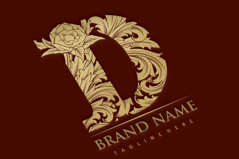 Opulence beautiful D monogram letter logo