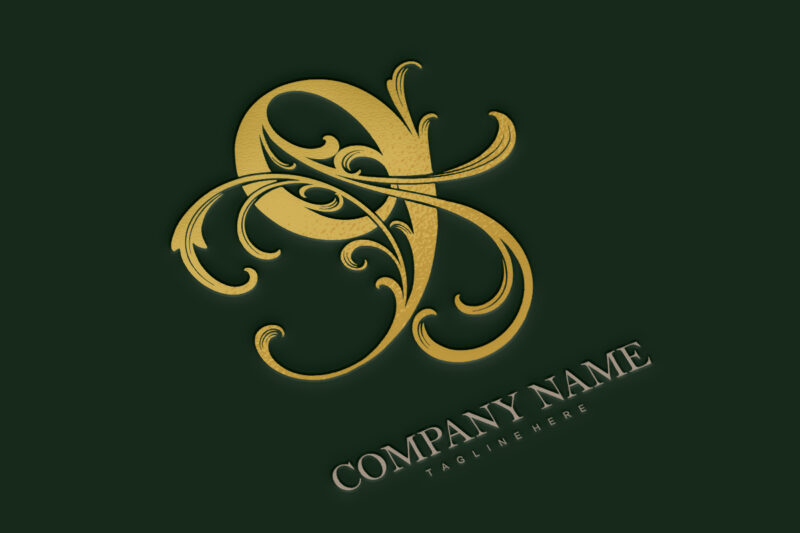 Luxurious flourish captivating number 9 ornament logo