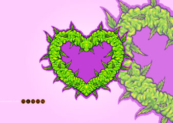Love heart shaped weed