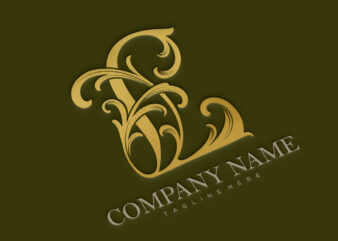 Luxurious L monogram letter stunning logo t shirt vector graphic