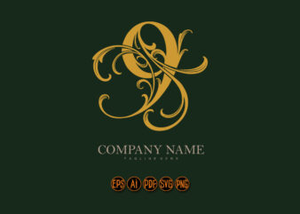 Luxurious flourish captivating number 9 ornament logo t shirt vector graphic