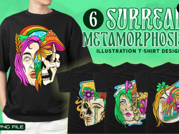 Surreal metamorphosis illustration png t-shirt designs, nature earth day t-shirt designs bundle, botanical t shirt design